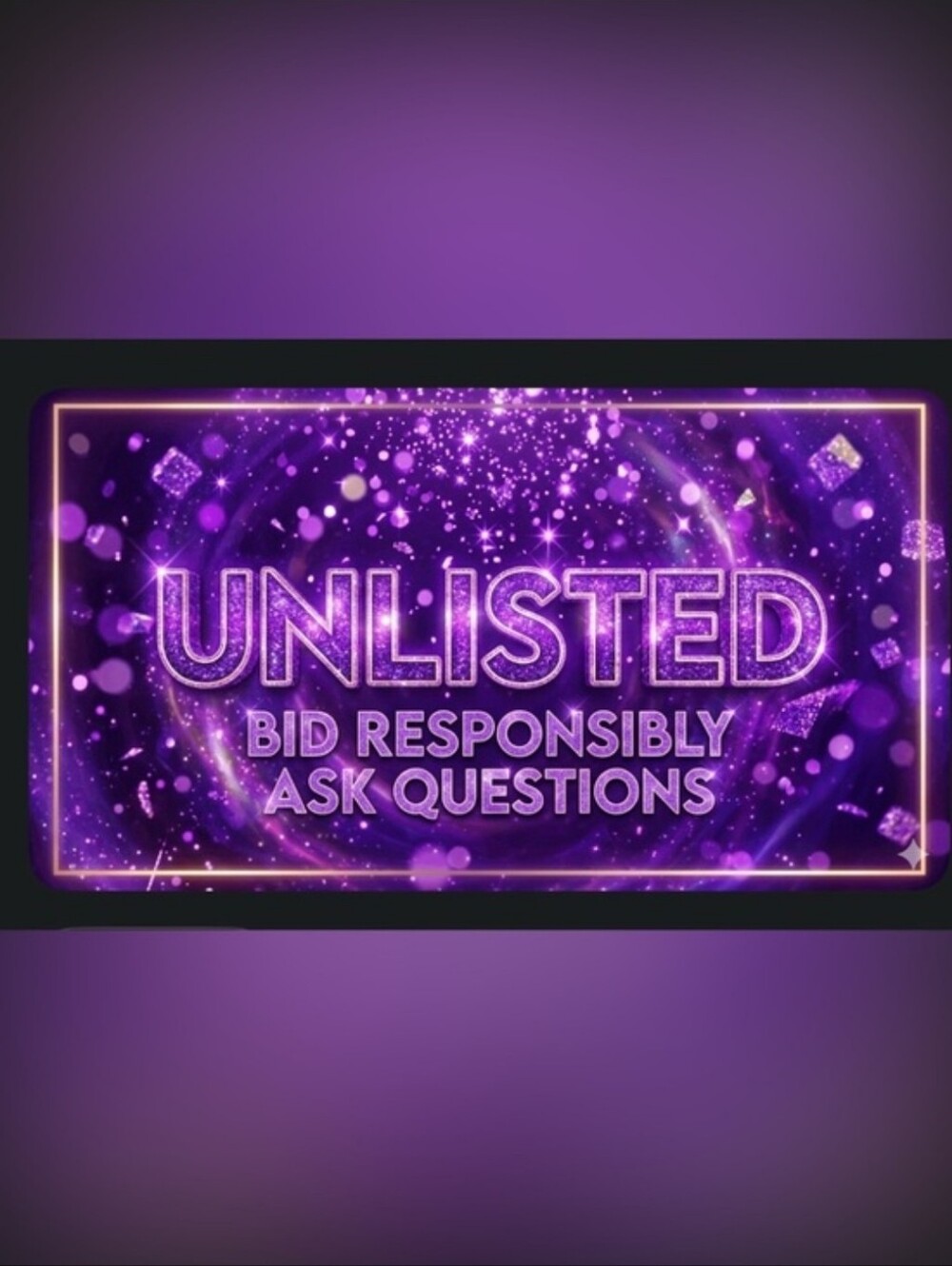 UNLISTED BAG INVENTORY FOR LIVE SHOWS